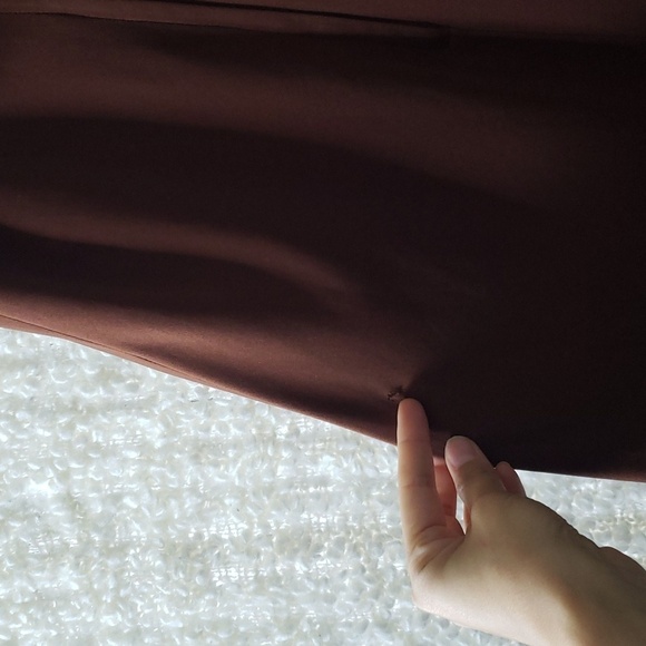 Vintage brown maxi dress with lace detailing and butterfly sleeves - Picture 9 of 10